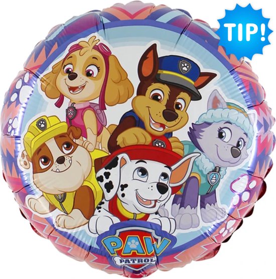Paw Patrol Ballon 46 cm - Verjaardag Versiering - Folieballon Ongevuld - Ballonnenboog Decoratie Feest - Party Slinger Jongen Meisje