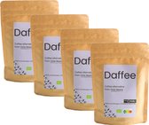Café Daffee, café aux dattes, une alternative au café durable et délicieuse à base de grains de dattes recyclés, saine, biologique et sans caféine. mélangé avec des herbes naturelles de mélange de chai. (4*250gr)