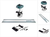 Bol.com Makita DRT 50 Z accu multifunctionele bovenfrees 18V Brushless Solo + geleiderail adapter + geleiderail 1000mm - zonder ... aanbieding