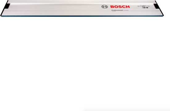 Bosch Professional FSN 800 geleiderail, zilverkleurig aluminium met rode en blauwe accenten.