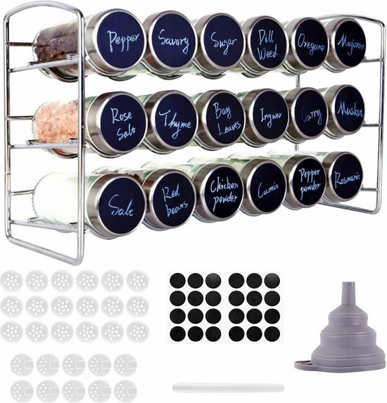 NAIZY Kruidenrek Zwart Keukenorganizer Kruidenopslag Geen Boren 4 Laags Afneembaar Metalen Voor Kruidenflessen Potten 53 X 35 20 Cm 662714352