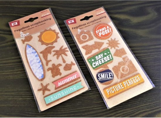 Kurkin Sticker Stickervel Kurk - 1 Vel - Kurkstickers - Assortiment - Mis van patronen ...