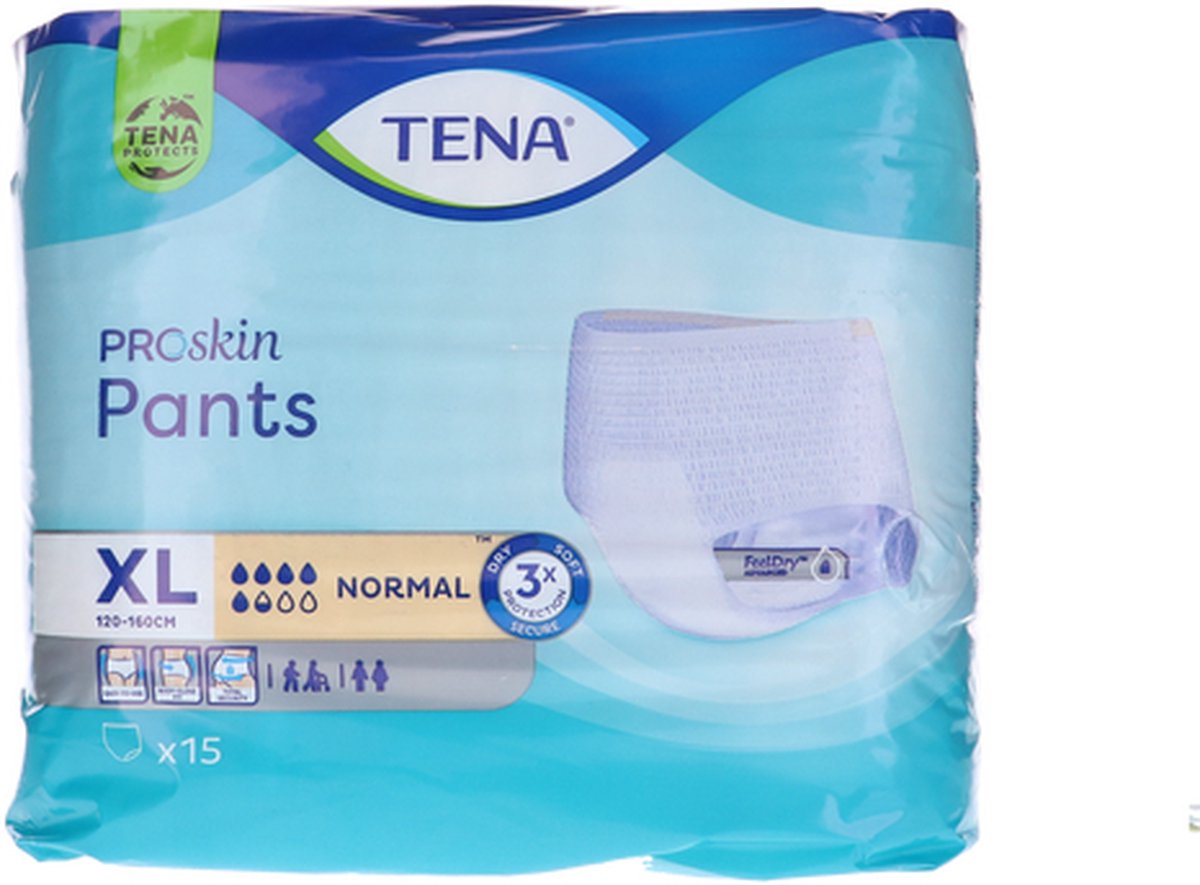 Goedkoopste TENA PROSKIN PANTS NORMAL - XL 15 stuks. Voordeelbundel met 7 verpakkingen
