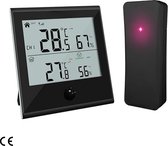 Digitale Binnen Buiten Thermometer - Hygrometer met Groot LCD Display