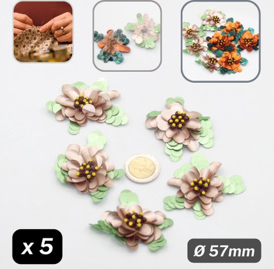 Kapiteinspet Pailletten Bloemen-Goud Luxe Kopen