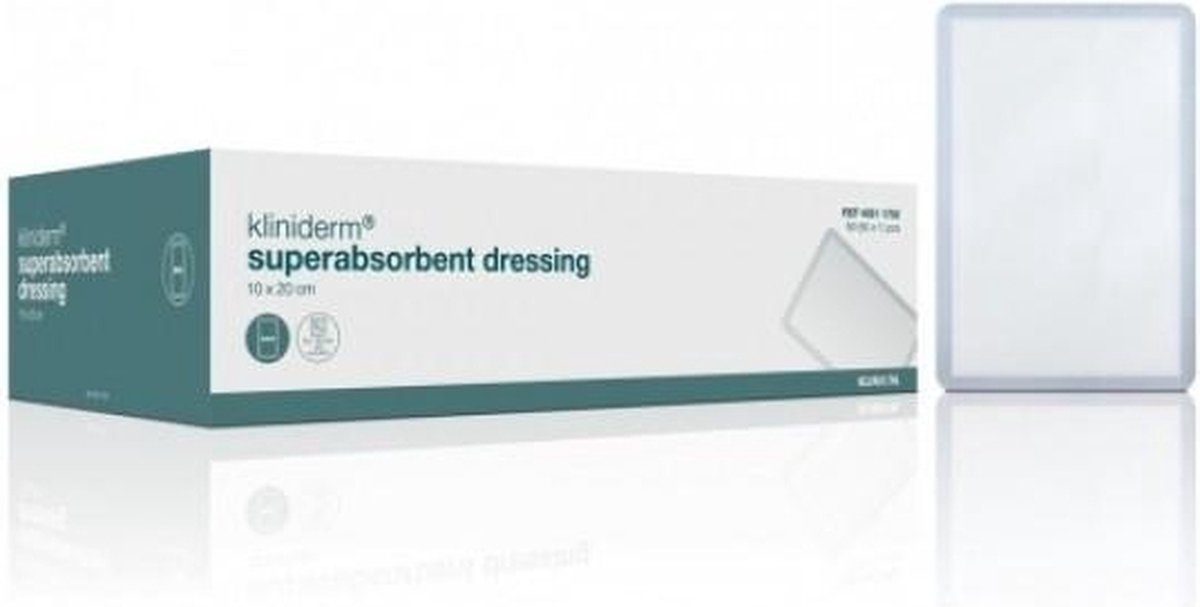 Goedkoopste Kliniderm Superabsorberend verband steriel 10x20cm Klinion