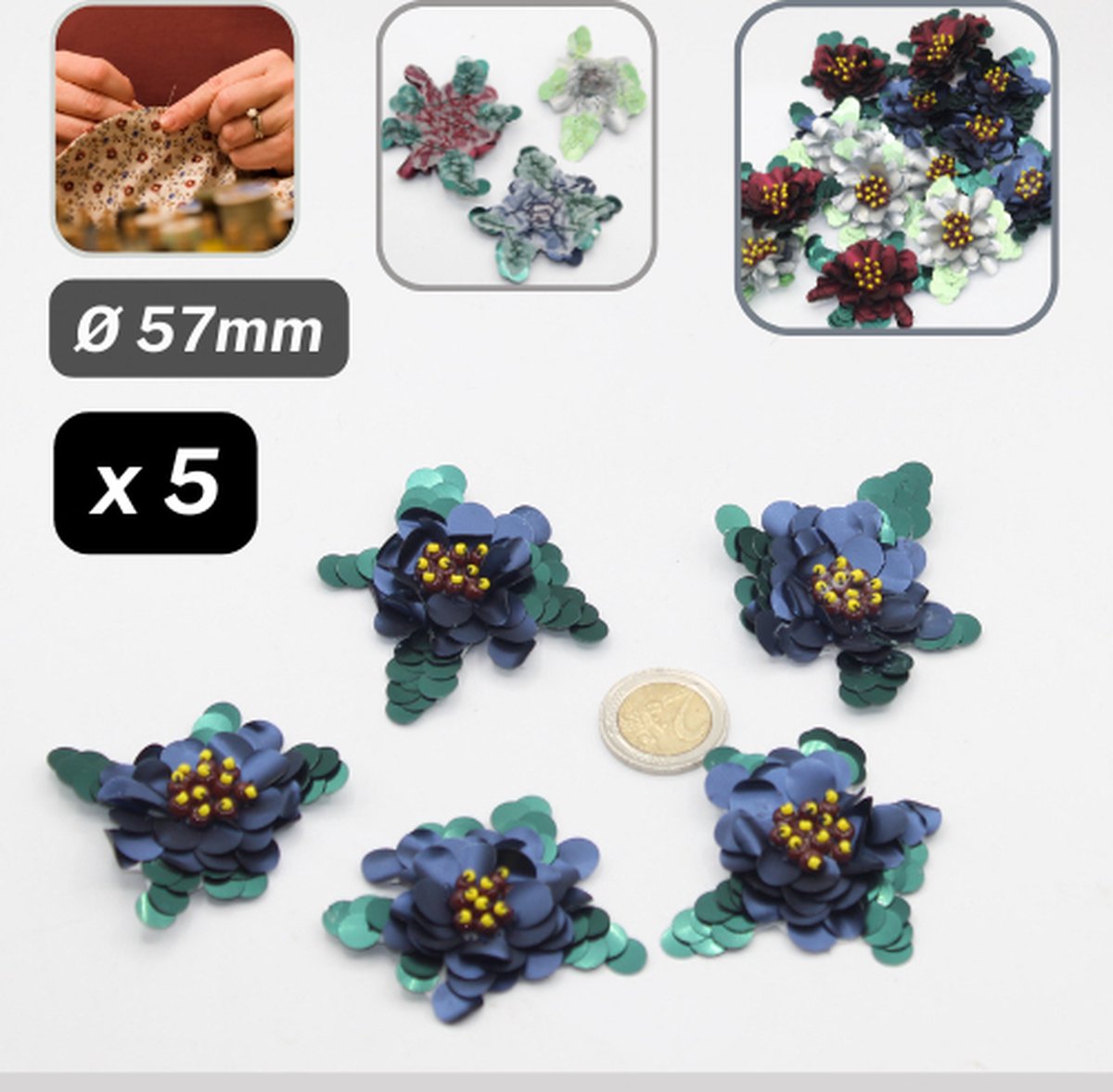 Geborduurde kanten applicaties, zilver goud wit blauw pailletten veren applicaties opnaai patch kant stof mesh borduurwerk for trouwjurk DIY decoratie (Color : Rose red(2 Geborduurde kanten applicaties, zilver goud wit blauw pailletten veren applicaties opnaai patch kant stof mesh borduurwerk for trouwjurk DIY decoratie (Color : Rose red(2