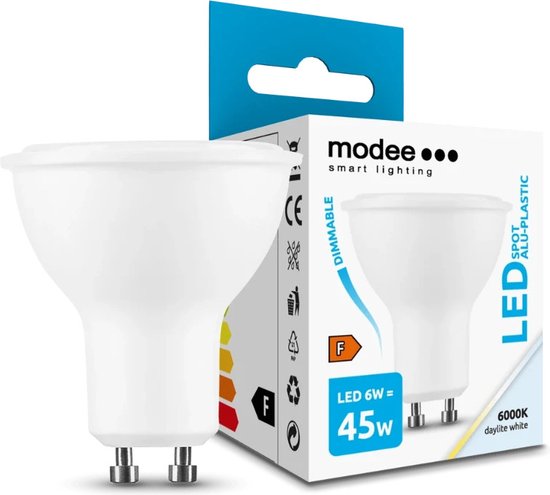 Modee LED Spot GU10 | 6W 6000K 860 550Lm | 110° Dimbaar