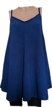 Top - Dames - Los Vallend - Getailleerd - Kleur Donkerblauw - Italiaanse Mode Viscose - Maat 36/48