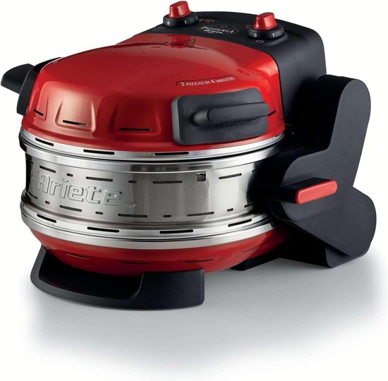 Ariete - PIZZERIA - dubbele pizzaoven - 2300W - 2 pizza's tegelijk - max. 400 °C - rood — afbeelding 3