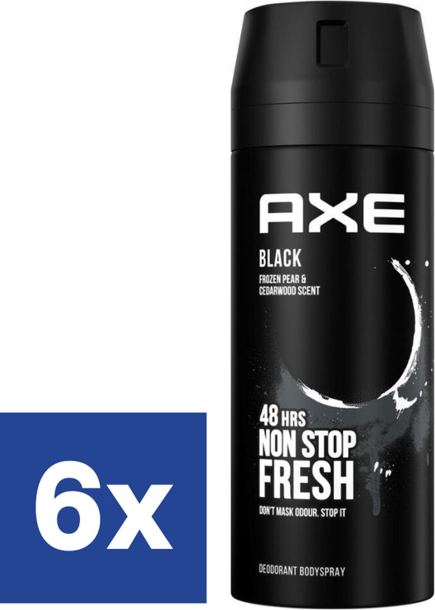 Goedkoopste Axe Black Frozen Deo Spray - 6 x 150 ml