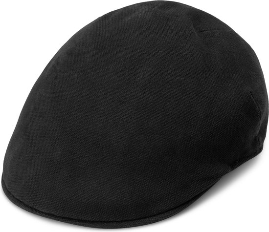 Fawler Mario Moda zwarte flat cap voor heren