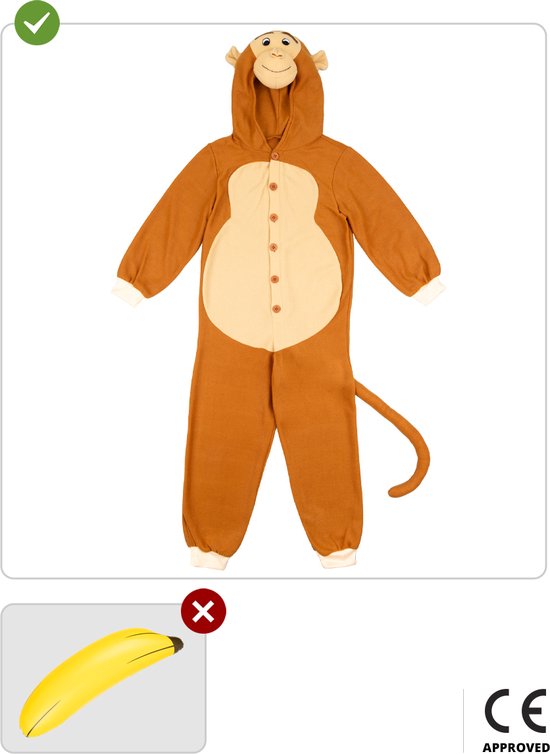 FUNIDELIA Combinaison Singe pour Enfants - Costume de Singe - 122 - 134 cm