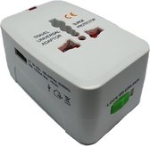 Reisstekker - Wereldstekker Universeel - Met USB Poort - 150 + Landen