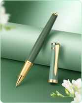 Ainy - Luxe Balpen groen incl. extra balpennen vulling - elegant en stijlvol pen cadeau voor vrouwen - (niet geschikt voor Parker Jotter pennen of Waterman rollerbalpen vulling)