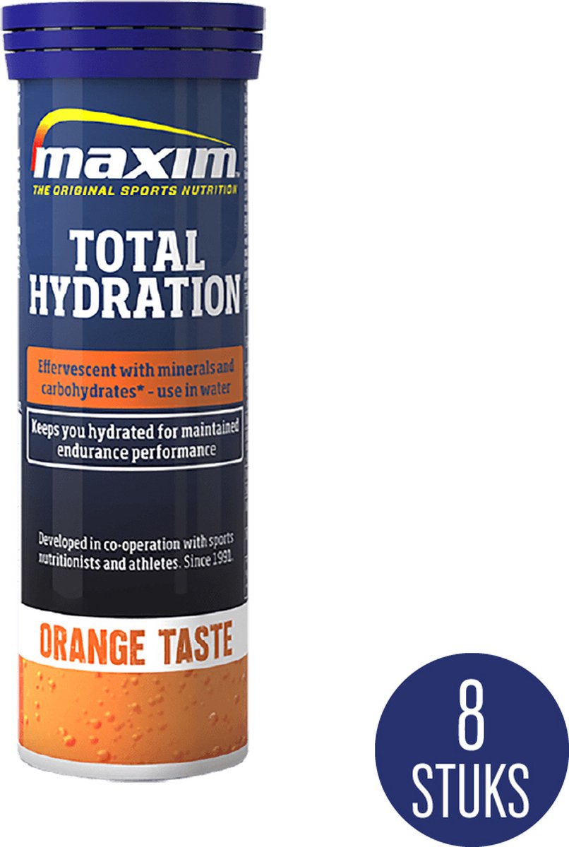 Goedkoopste Maxim Total Hydration - 8 x 10 bruistabletten - Sportdrank tabletten hypotoon - extra electrolytes - Natuurlijke sports drink - Sinaasappel