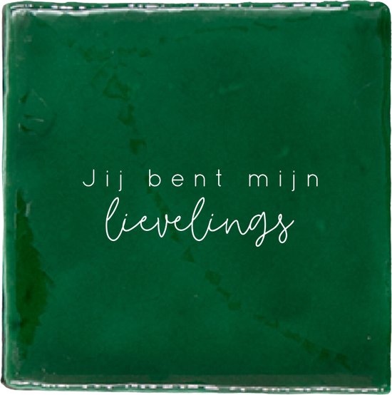 Étiquette 2X - Tuile - Tu es mon préféré - Zwart avec blanc - Tuile disant - Tuiles avec dictons - Sagesse des tuiles - Texte des tuiles - Tuiles