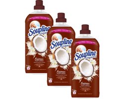 Soupline Geparfumeerde Frisheid Witte Bloemen & Kokosnoot Wasverzachter 3 x 52 wasbeurten - Voordeelverpakking