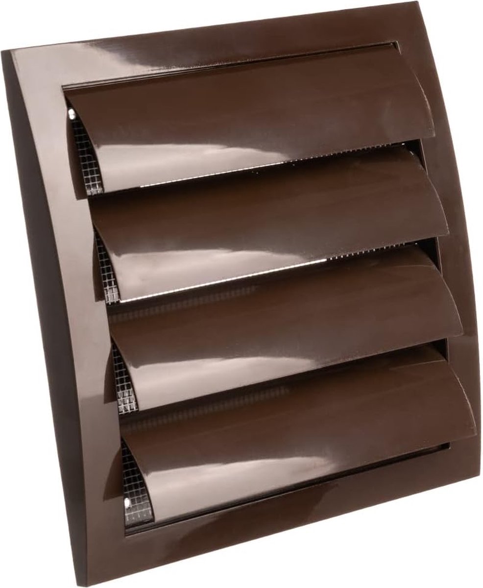 Rond Ventilatie Rooster met Lamellen en Insectenhor 125mm