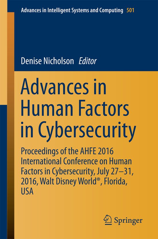 Advances in Human Factors in Cybersecurity - cover
