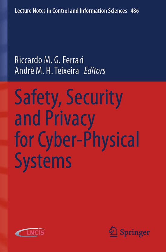 Safety Security and Privacy for Cyber Physical Systems - cover