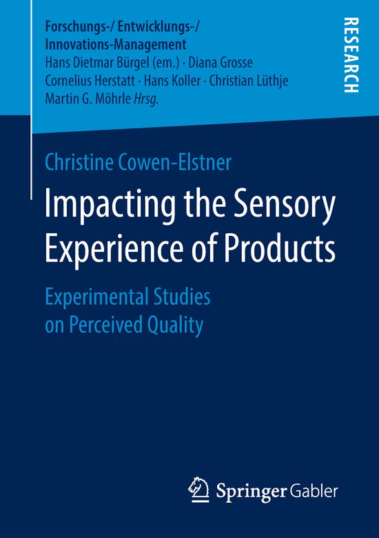 Impacting the Sensory Experience of Products - cover