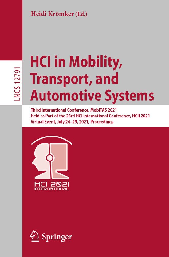 HCI in Mobility Transport and Automotive Systems - cover