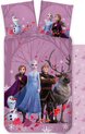 Housse de couette La Frozen des Neiges Famille Rose – 140 x 200 Cm – Katoen – 70 x 90 Cm