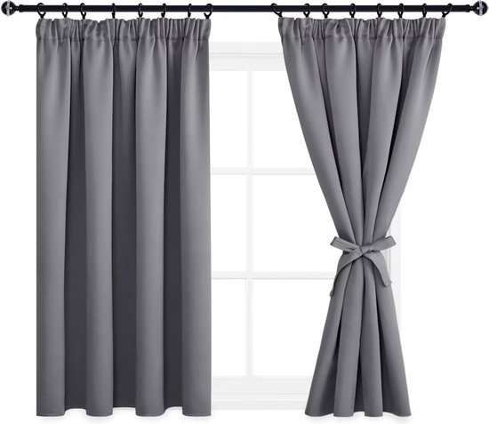 KGORGE 100% verduisteringsgordijnen voor binnen, dubbellaags, geïsoleerd, koud en warm, met ringen voor deur, 1 stuks, 132 x 240 cm (l x h), beige KGORGE 100% verduisteringsgordijnen voor binnen, dubbellaags, geïsoleerd, koud en warm, met ringen voor deur, 1 stuks, 132 x 240 cm (l x h), beige