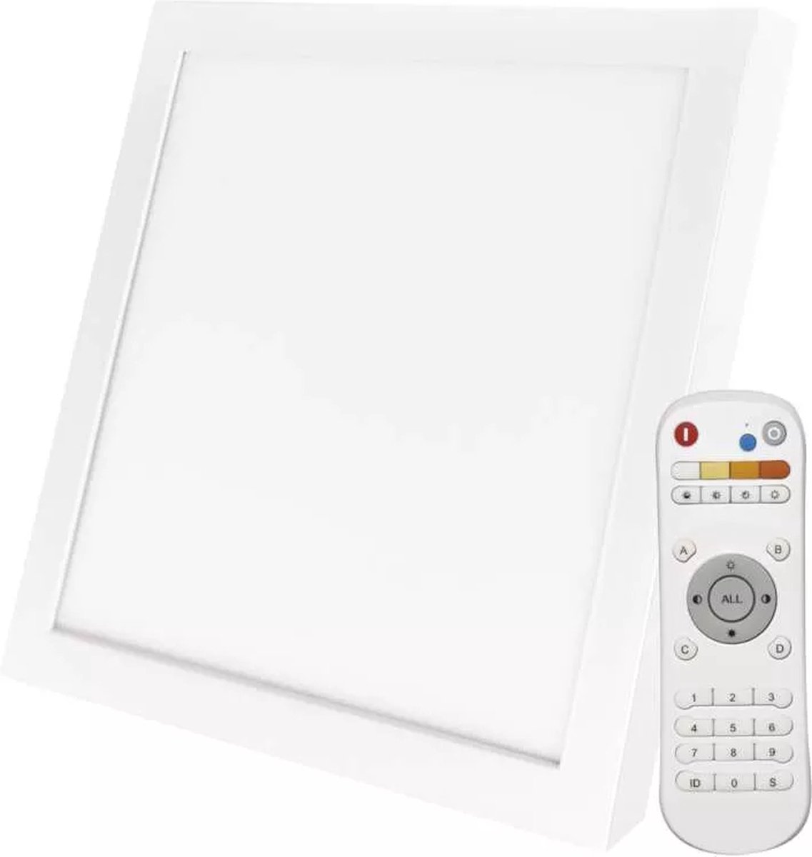 EMOS LED-plafondlamp RIVI 30 x 30 cm, 20 W, warm-koud wit, dimbaar met afstandsbediening, ZM5171