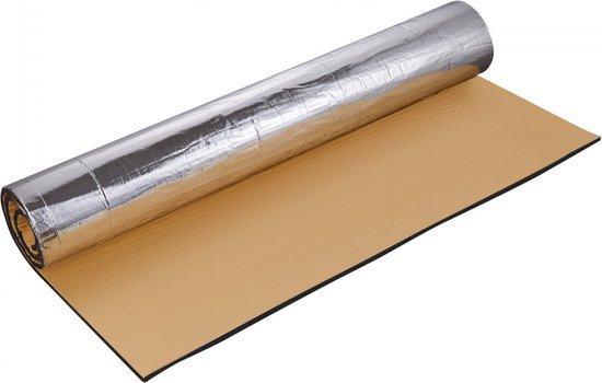 Auto-isolatiemat 1,5 m² Anti-drummat 1520x1000 mm Voertuigisolatie 400 mil (10 mm) dikte Aluminiumfolie Geluidsisolatiemat Hittebestendig Geluidsbescherming Akoestische isolatie Geluidsisolatie 1xRoll