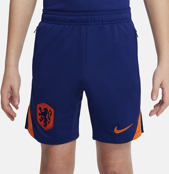 Nike Nederland 24/25 Strike Dri-FIT Knit Voetbalshort Kids Deep Royal Blue Maat 122/128