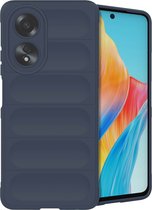 iMoshion Hoesje Geschikt voor Oppo A58 Hoesje Siliconen - iMoshion EasyGrip Backcover - Donkerblauw