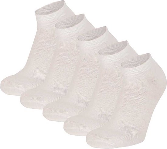 Apollo basic sneaker sokken wit maat 35-38 5-pack