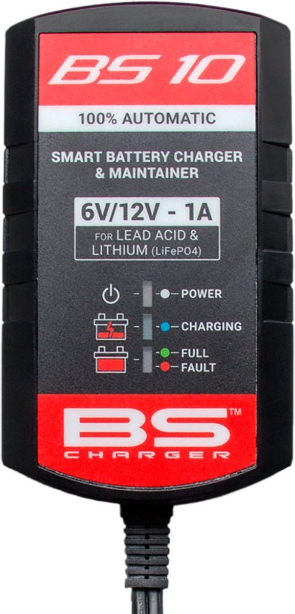 intelligente lader voor 6v en 12v lood lithium batterijen bs batterij bs10 voor motoren scooters quad bikes