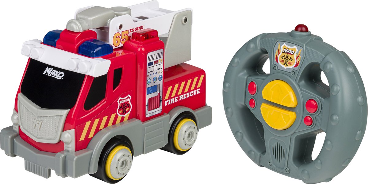 Nikko RC Auto My First Nikko Brandweerauto - Peuter Auto - Bestuurbare speelgoedauto voor kinderen vanaf 2 jaar