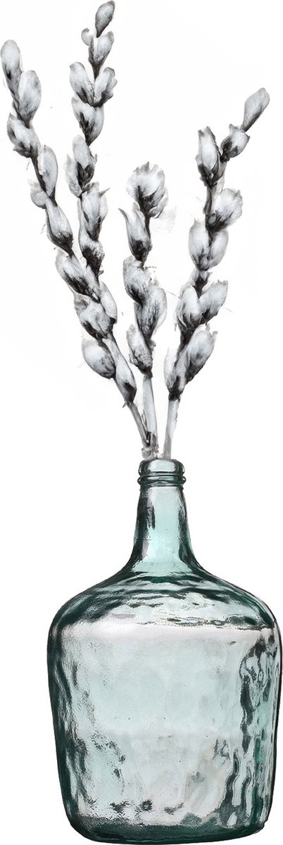 Natural Living Bloemenvaas Jeanne - transparant - gerecycled glas - 25 x 40 cm - Fles vazen - 10L