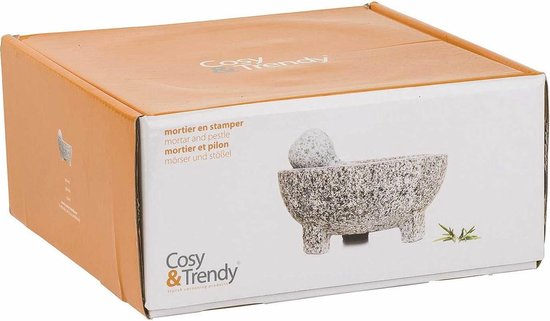 Cosy&Trendy Vijzel Met Stamper - Graniet - Ø 20 cm - Cosy&Trendy