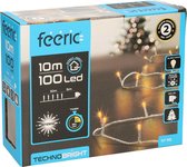 Feeric lights Kerstverlichting - 2x - warm wit - 10 meter - 100 led lampjes - transparant snoer