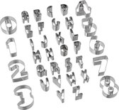5Five Roestvrije Koekjesvormpjes/Uitsteekvormpjes - Set van 35 stuks - Zilver