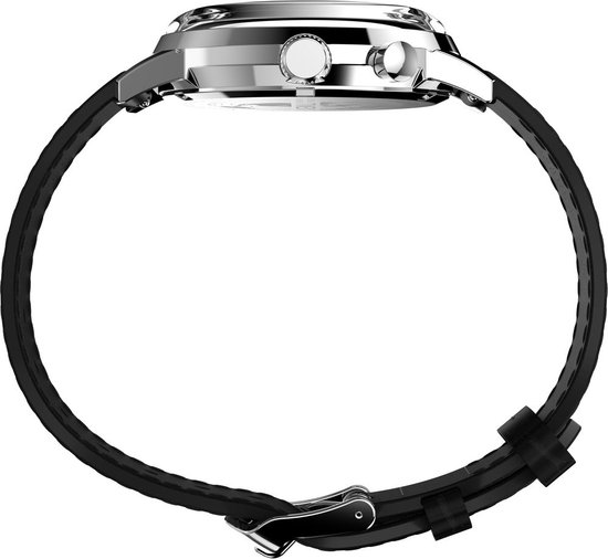 Timex Marlin Moonphase TW2W51200 Horloge - Leer - Zwart - Ø 40 mm