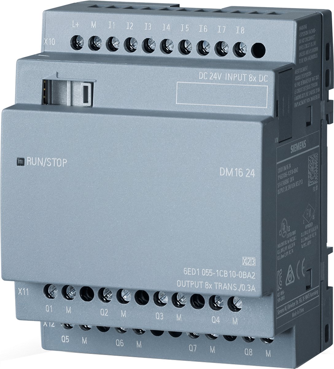 Siemens LOGO! DM16 24 0BA2 PLC-uitbreidingsmodule 24 V/DC - Siemens