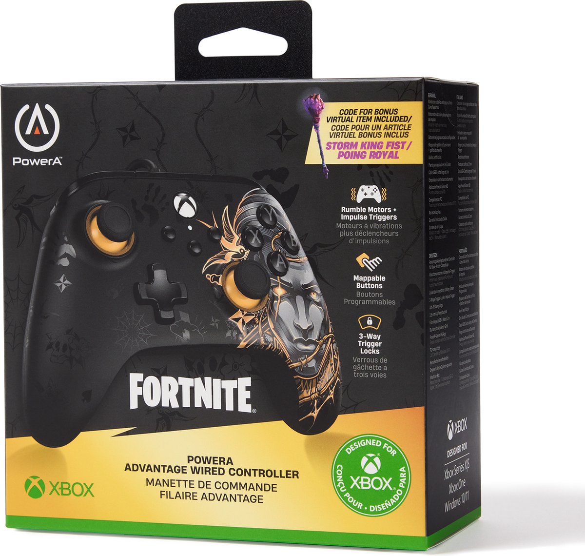 PowerA Advantage Controller met gameknoppen en 3m USB-C kabel thumbnail 6