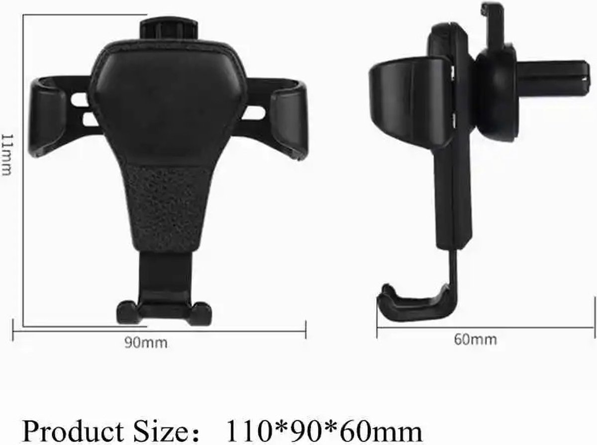 Autohouder telefoon smartphone - Telefoon houder Auto ventilatie - Telefoonhouder auto - Auto accessoires - Horizontale ventilatie - Mobiele houder - GSM-houder - Universele houder – foto 8