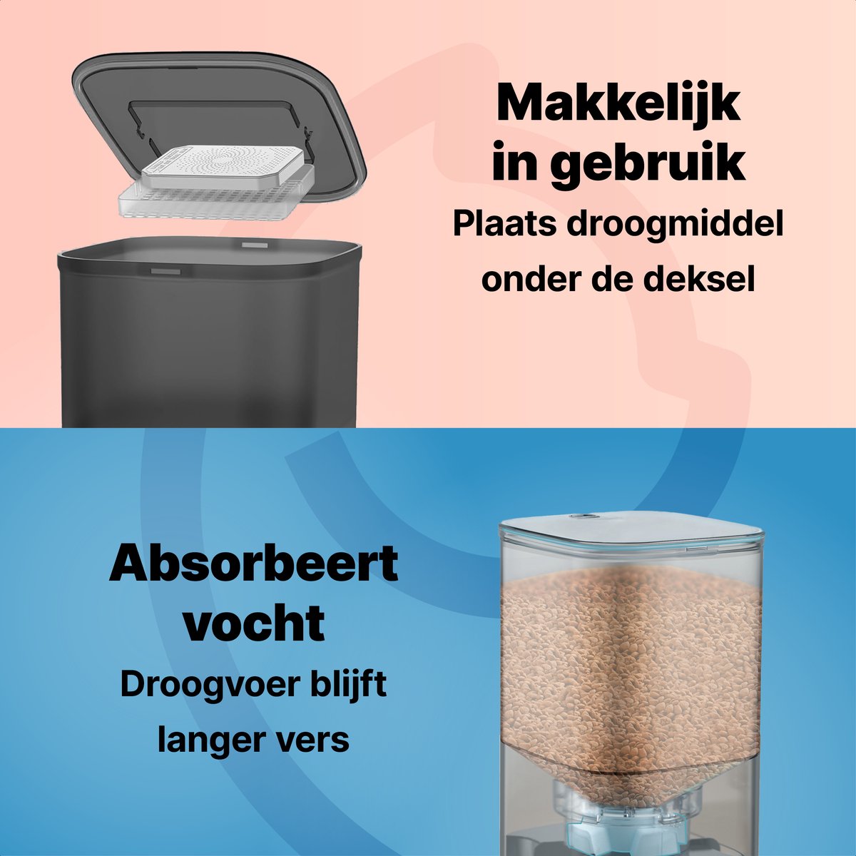Afbeelding 3 van Jake & Jacky Droogmiddel Voor Automatische Voerbak - Silicagel - Navulling - 6 Stuks
