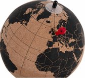 Present Time Ornament World Globe Medium - Zwart - Ø15cm - Modern