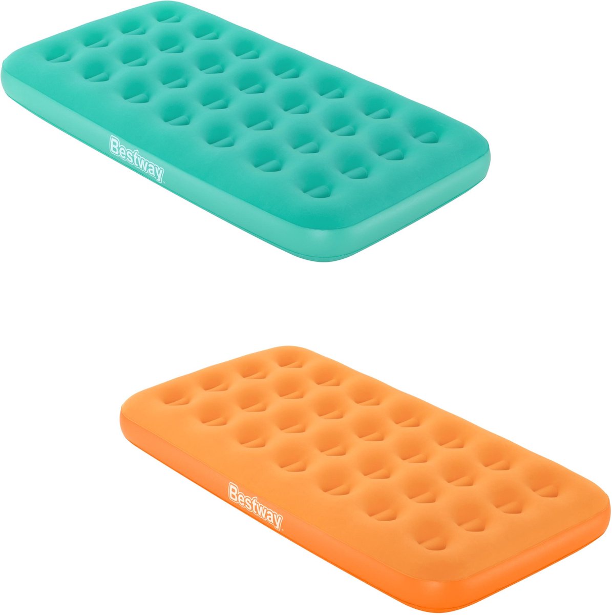 Bestway luchtbed Drownsy dreamer met pomp - 158 x 89 x 18 cm - oranje