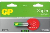 GP S8 AA Super, alkaline batterij, AA (penlite), verpakking van 8 stuks