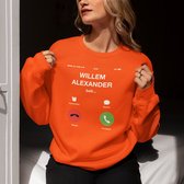 Oranje Koningsdag Trui Willem Alexander Belt… - MAAT M - Uniseks Pasvorm - Oranje Feestkleding