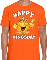 Bellatio Decorations T-shirt de la Fête du Roi pour homme - happy kingsday - orange - tenue de fête L